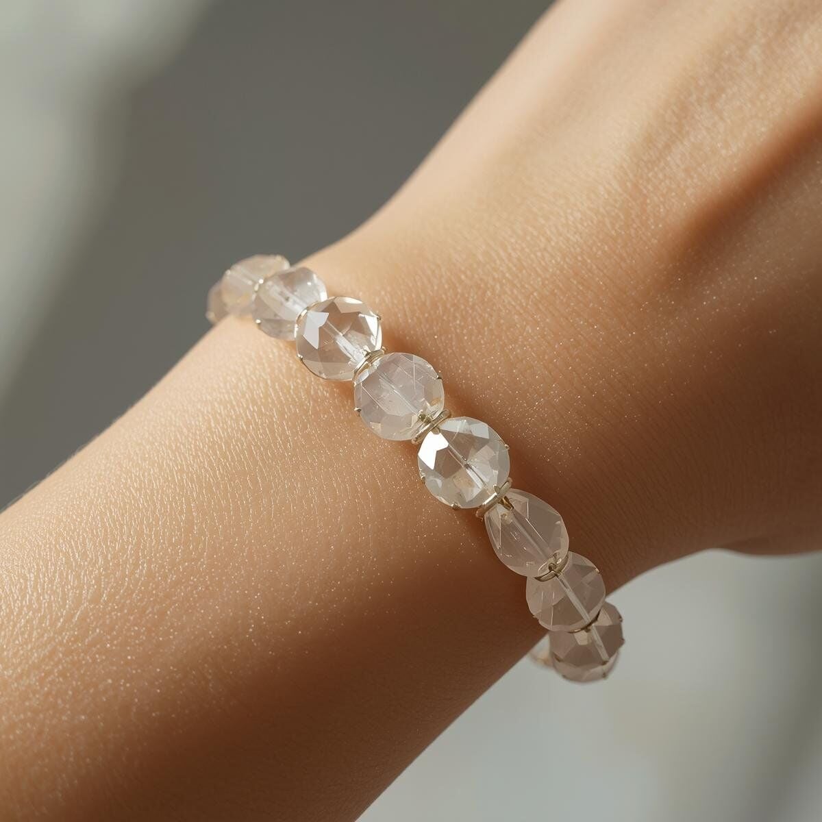 Kristal Kuvars Bileklik El Yapımı
