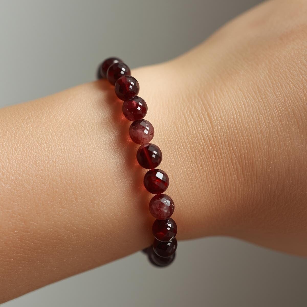 Lal - Garnet Bileklik El Yapımı