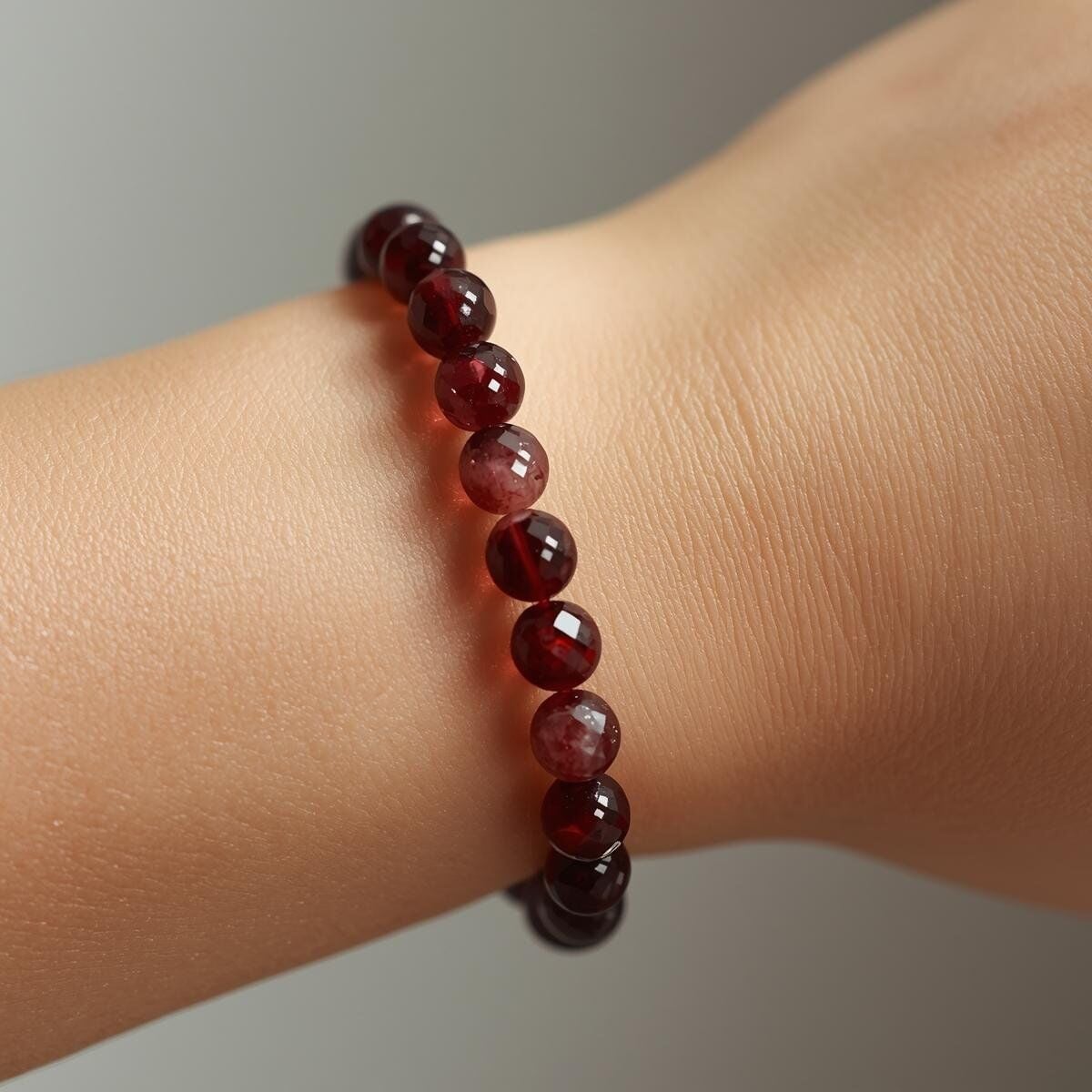 Lal - Garnet Bileklik El Yapımı