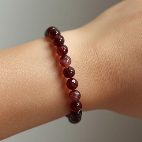 Lal - Garnet Bileklik El Yapımı