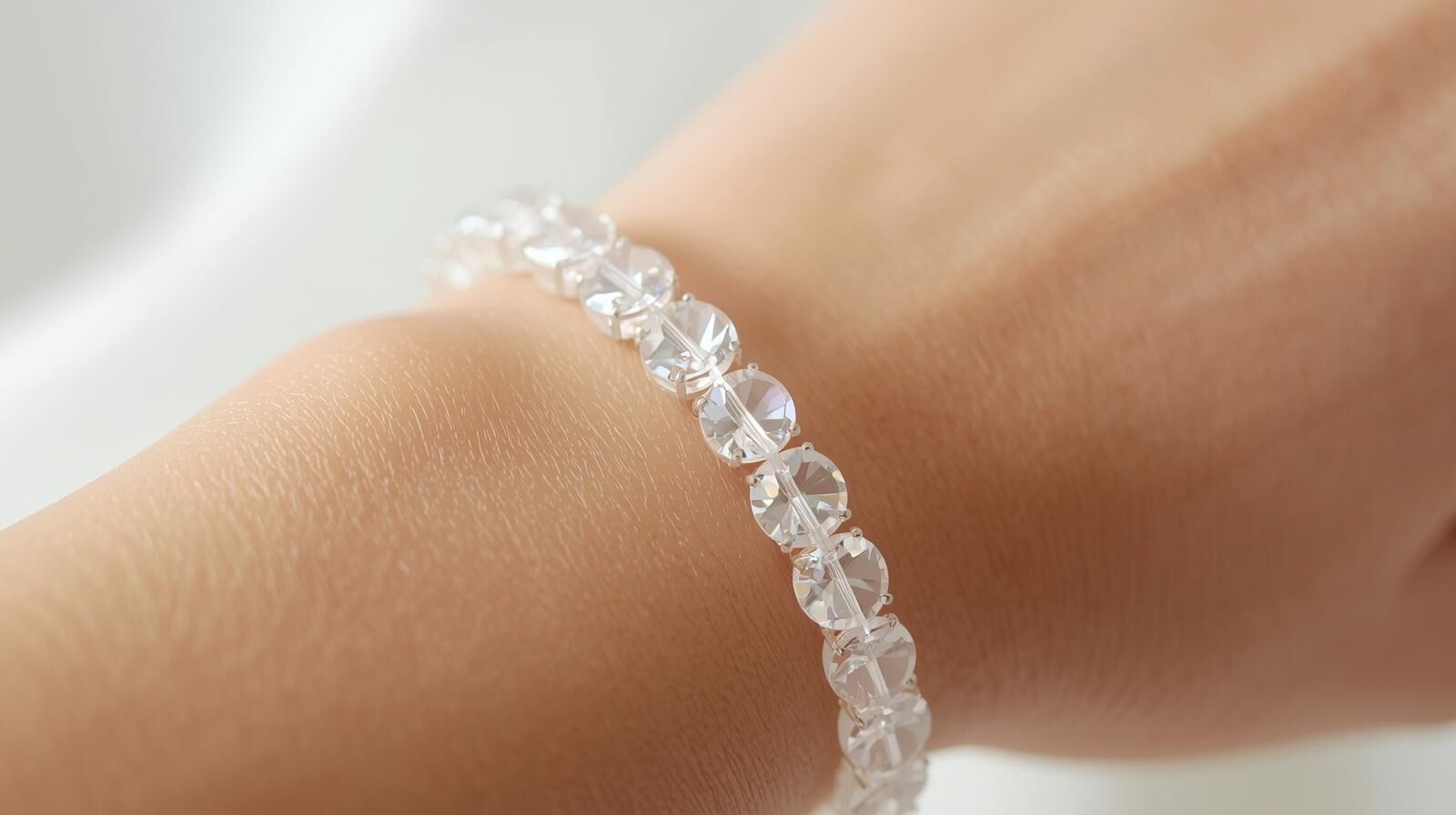 Beyaz Necef Bileklik El Yapımı