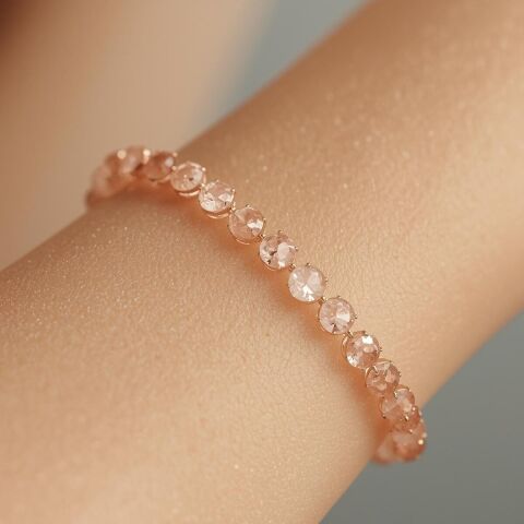 Morganit Bileklik El Yapımı