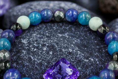 Stres  Doğal Taş Bileklik El Yapımı