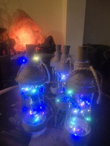 Yılbaşı Masa - Bahçe Ledli/Pilli Dekoratif Şık Tasarım Askılı Lamba