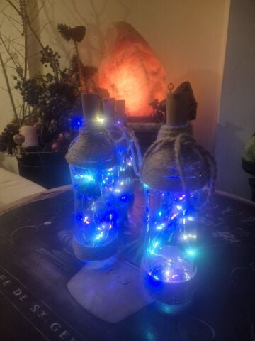 Yılbaşı Masa - Bahçe Ledli/Pilli Dekoratif Şık Tasarım Askılı Lamba