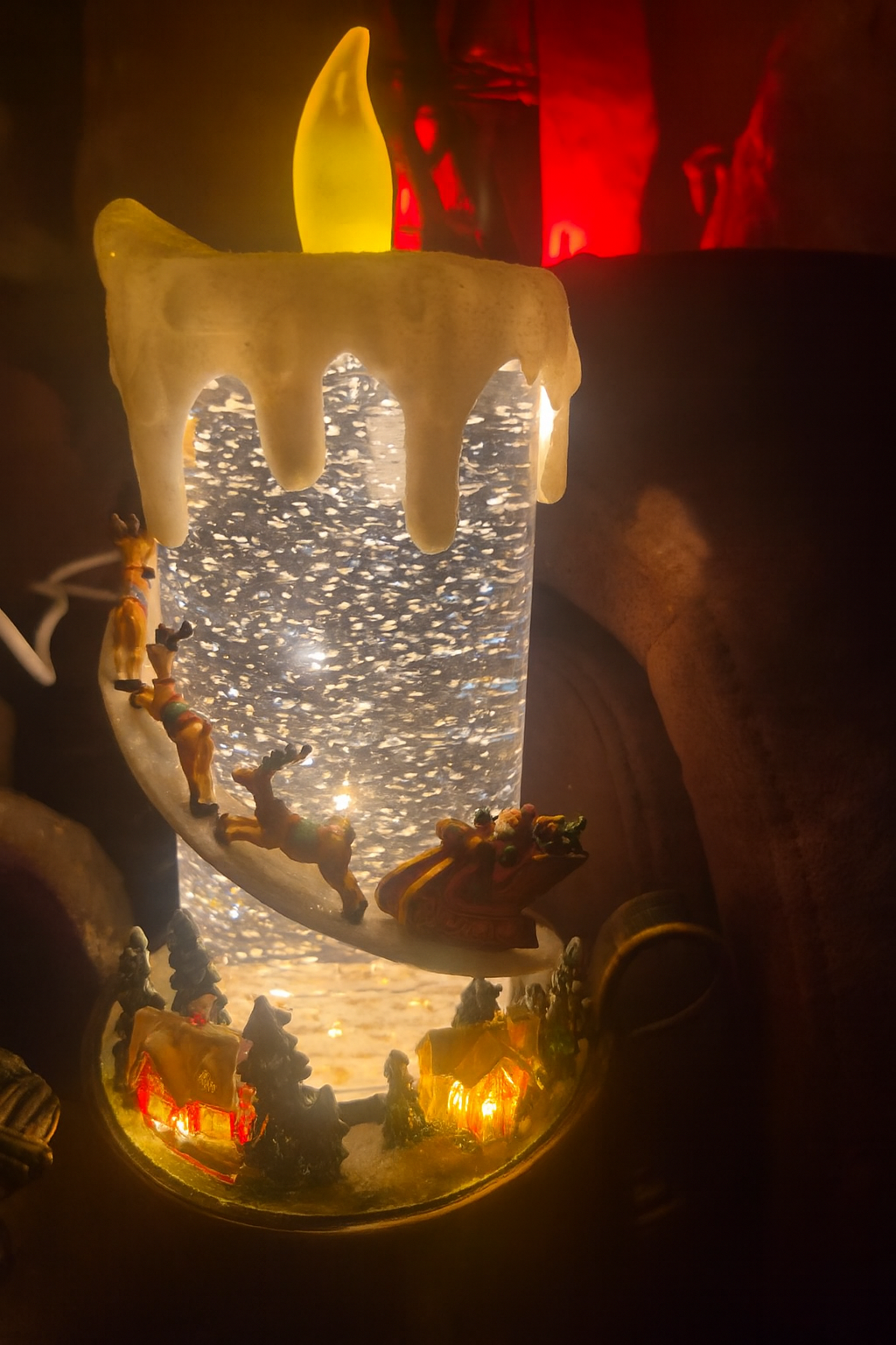 Mum temalı Işıklı Müzikli Yılbaşı Ev Aksesuarı