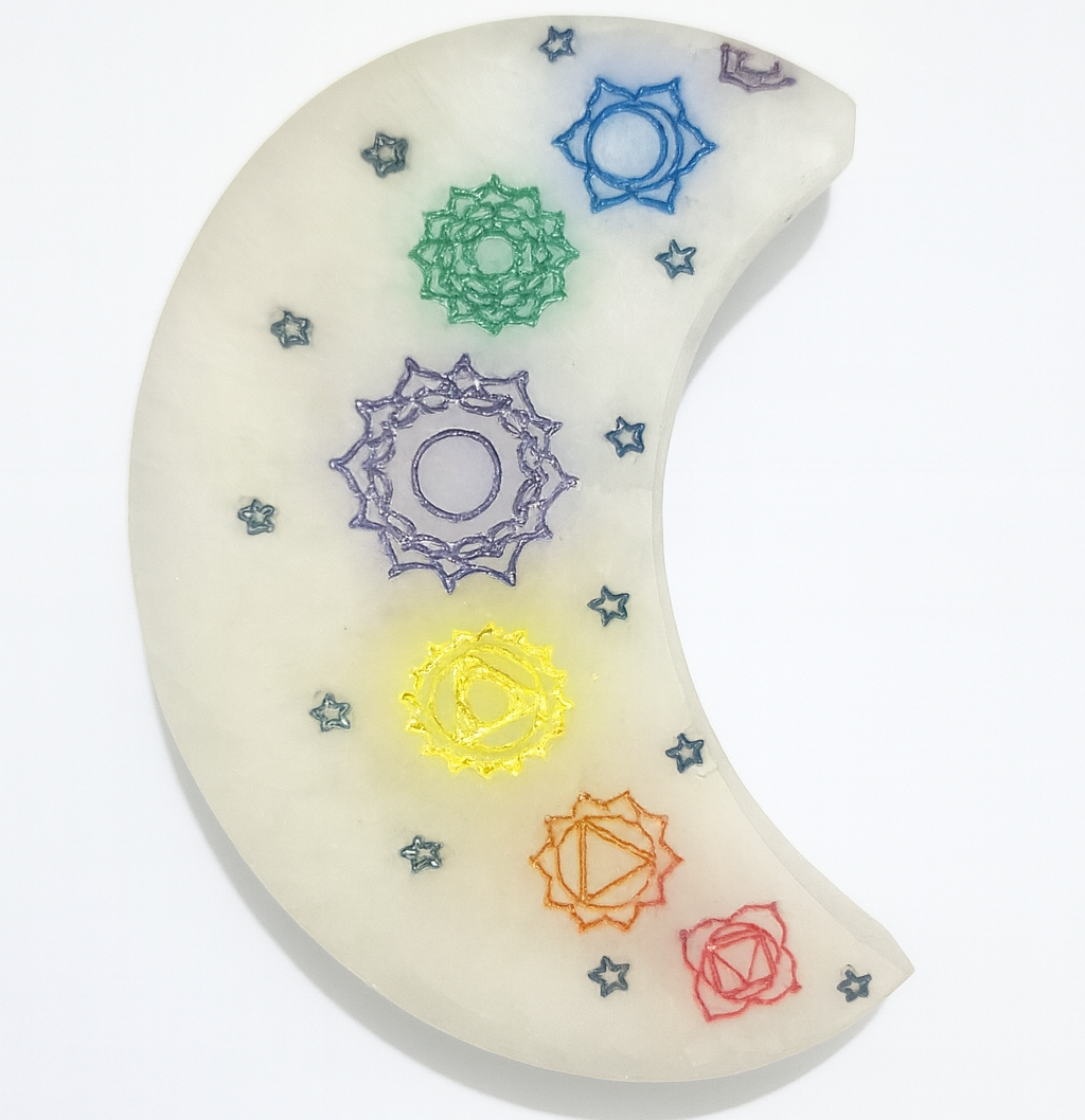 Selenit Ay Çakra Dengeleme Meditasyon Kiti