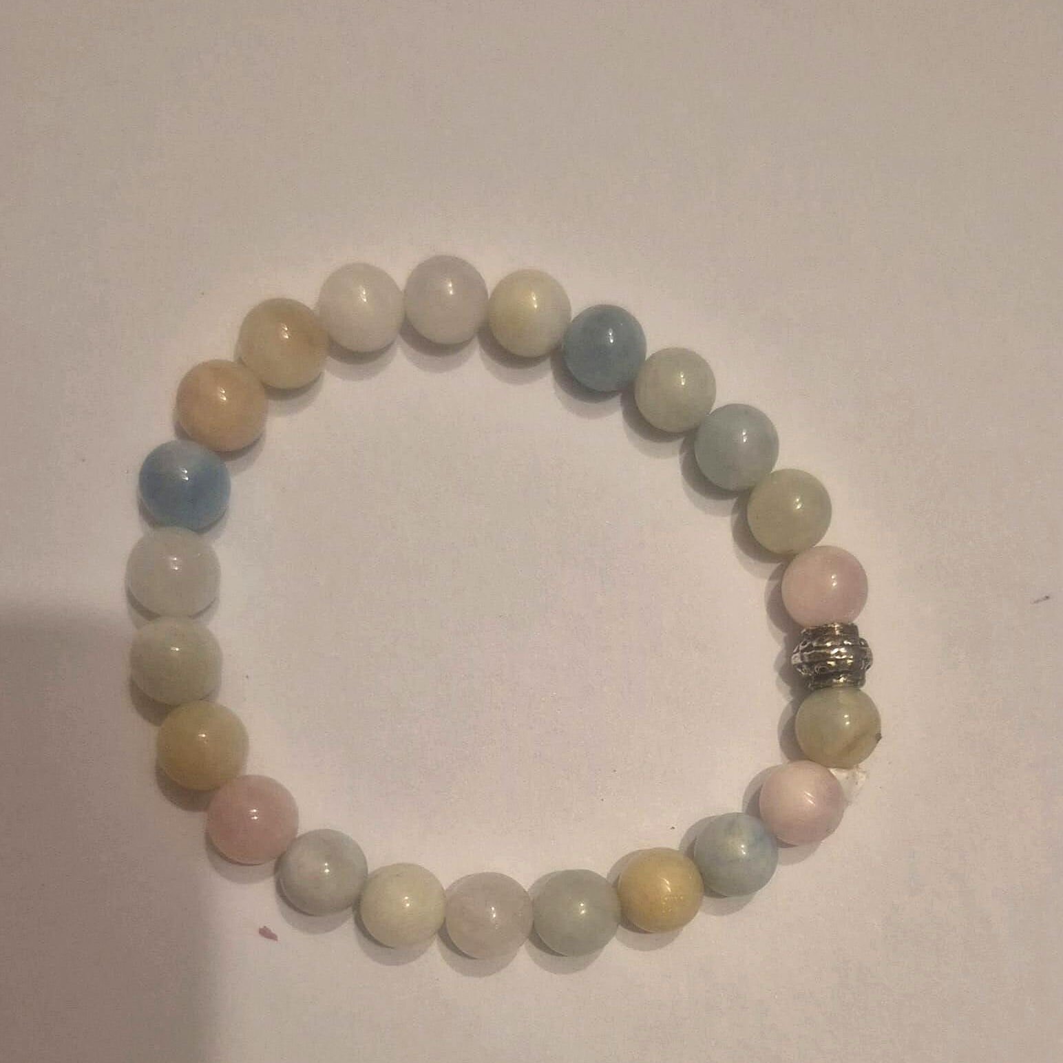 Morgonit Doğal Taş Bileklik Renkli