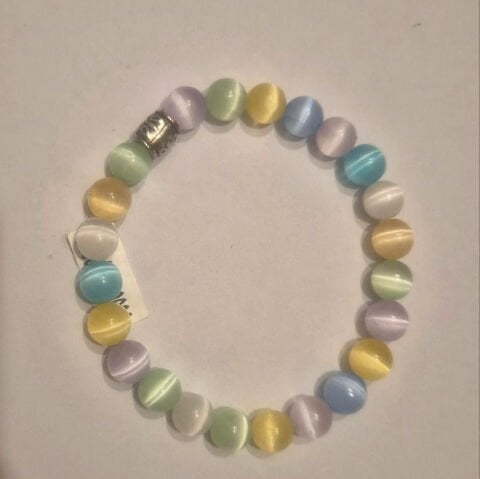 Renklendirilmiş Selenit Doğal Taş Bileklik