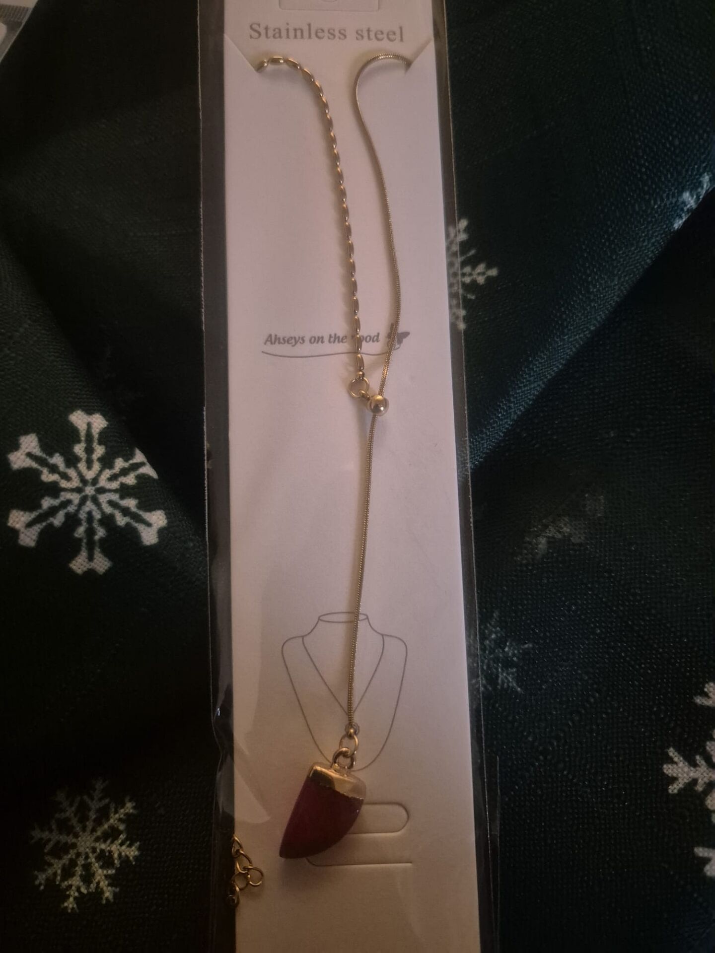 Paslanmaz Çelik Kırmızı Feng Shui Y Kolye