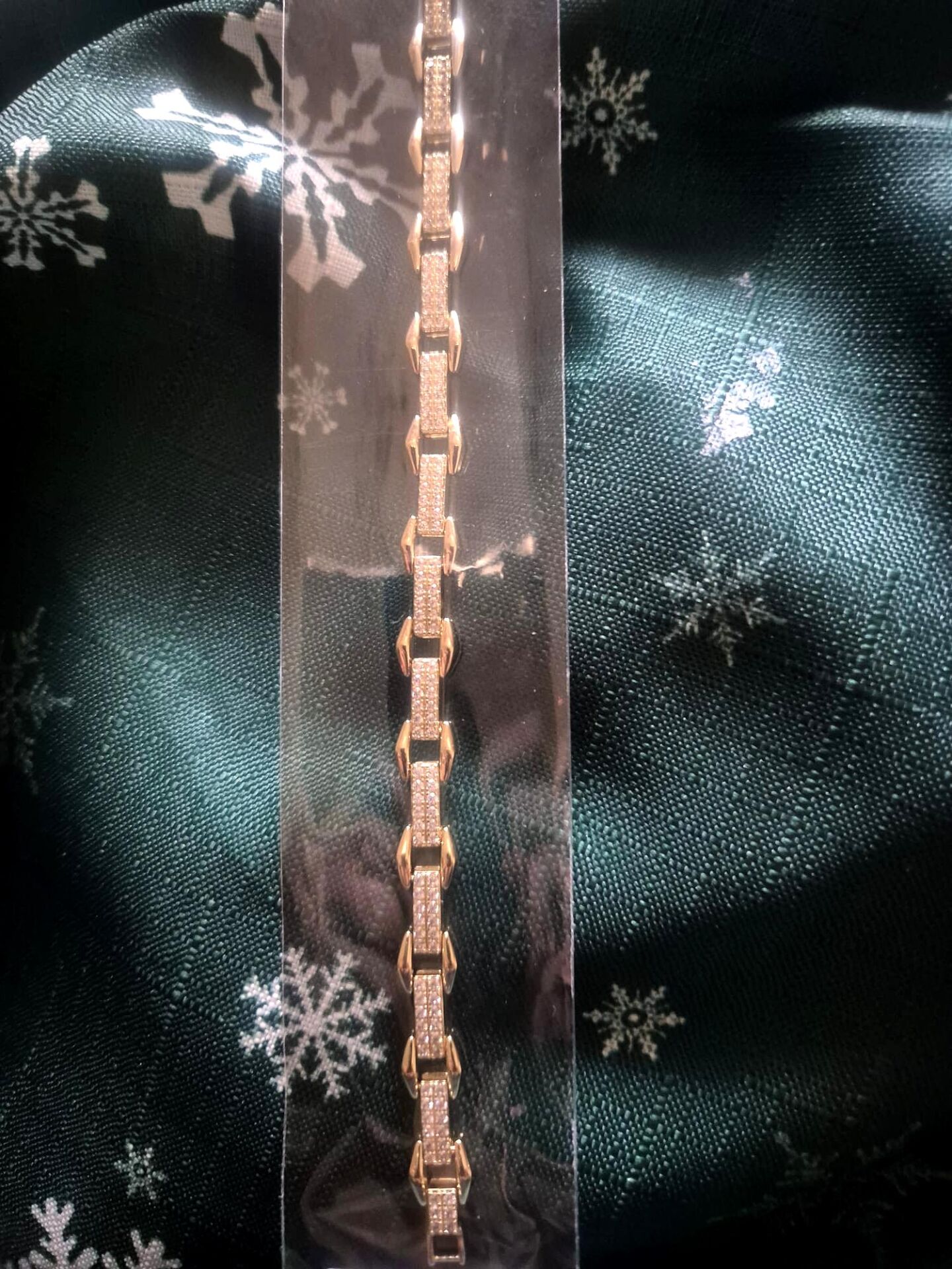 Xuping Dikdörtgen Taşlı Kararmaz Çelik Bileklik